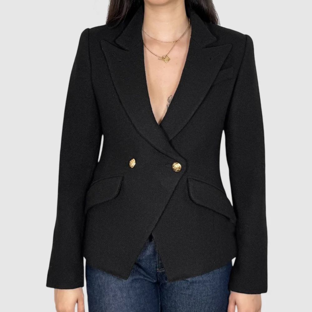 Smythe Black Cross Over Blazer